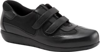 Womens SoftWalk Montreal   Black Burnished Soft Kid Leather/Stretch Casual Shoe