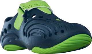 Mens Dawgs Spirit   Navy/Lime Green Velcro Shoes