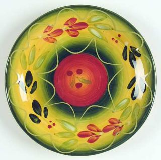 Tabletops Unlimited La Province Canape Plate, Fine China Dinnerware   Red,Yellow