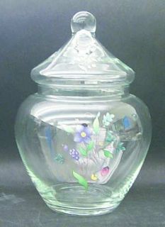 Pfaltzgraff April  Glassware Candy Jar & Lid, Fine China Dinnerware   Stoneware,