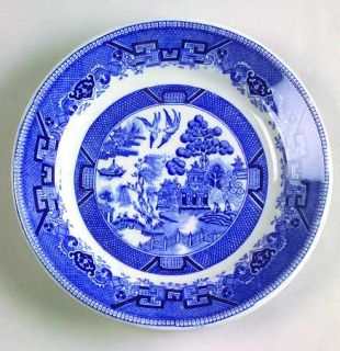 Shenango Blue Willow Blue Dessert/Pie Plate, Fine China Dinnerware   Heavy, Blue