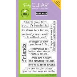 Hero Arts Thank You For Being My Friend Clear Stamps Sheet
