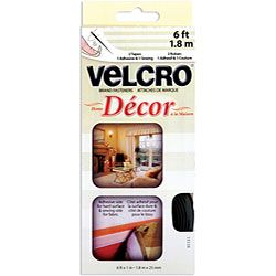 Velcro Black Home Decor Tape (1 Inch X 6 Feet)