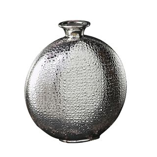 Small Metallic Colored Ceramic Crocodile Vase (SilverMaterials CeramicDimensions 14 inches high x 5 inches wide x 12 inches long )