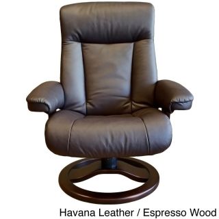 Fjord Scansit Leather Recliner And Ottoman