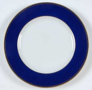 Mikasa Empire Blue Salad Plate, Fine China Dinnerware   Blue, Gold Trim,    Rim