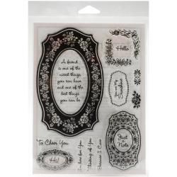 Stamping Scrapping Spellbinders Matching Clear Stamps floral Friendship