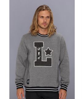L R G Big L Crewneck Sweatshirt Mens Sweatshirt (Gray)