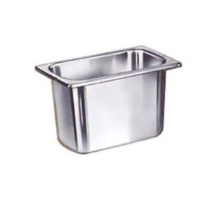 Polar Ware Steam Table Pan, 1/9 Size, 2 in Deep, 22 Gauge Stainless Steel
