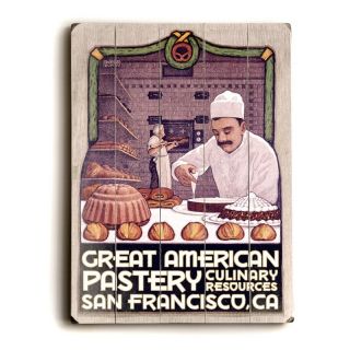 Artehouse Great American Pastery Wood Sign   14W x 20H in. Multicolor   0002 
