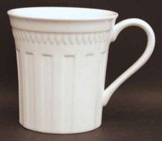 Wedgwood Colosseum (Whiteware) Mug, Fine China Dinnerware   All White, Embossed