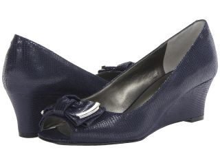 Bandolino Goldco Womens Wedge Shoes (Blue)