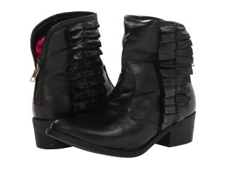 Betsey Johnson Seal Womens Zip Boots (Black)