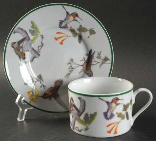 National Wildlife Federation Wfe7 Flat Cup & Saucer Set, Fine China Dinnerware  
