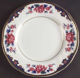 Wedgwood Pavilion (England) Salad Plate, Fine China Dinnerware   Blue&Gold Edge,