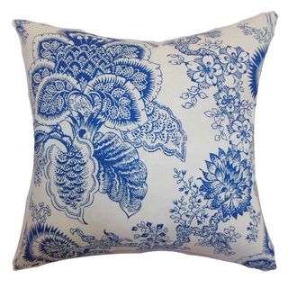 Paionia Blue Floral Pillow