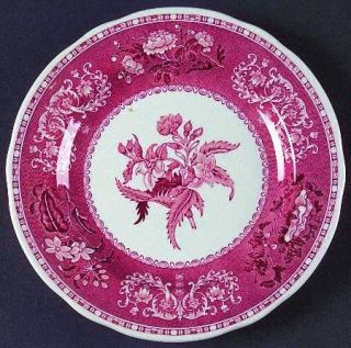 Spode Camilla Red (Earthen,Newer Stamp) Salad Plate, Fine China Dinnerware   Ear