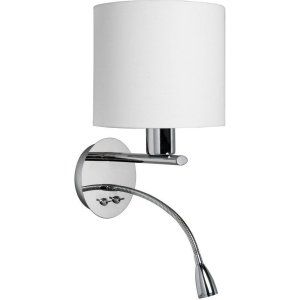 Dainolite DAI DLED410 W PC Universal Wall Sconce With  Led Reading Lamp