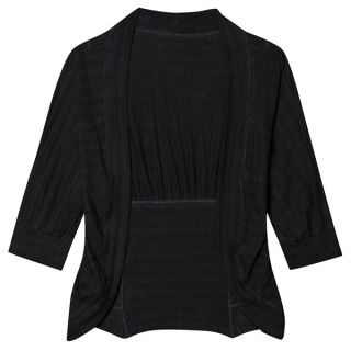 Aventura Clothing Julian Cardigan Sweater   Cotton  Elbow Sleeve (For Women)   BLACK (S )