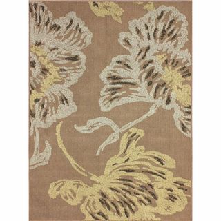 Nuloom Machine tufted Transitional Floral Brown Rug (8 X 11)