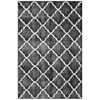 Nuloom Hand knotted Moroccan Trellis Navy Wool / Viscose Rug (5 X 8) (IvoryPattern AbstractTip We recommend the use of a non skid pad to keep the rug in place on smooth surfaces.All rug sizes are approximate. Due to the difference of monitor colors, som