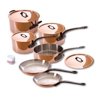 Mauviel 10 Piece Cookware Set w/ Cast Iron Handles