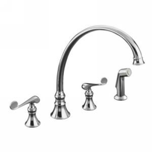 Kohler K 16111 4 CP Revival Two Handle Widespread Kitchen Sink Faucet