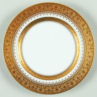 Faberge Imperial Heritage White & Gold Salad Plate, Fine China Dinnerware   All