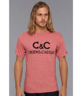 Crooks & Castles Regal Knit Crew T Shirt Mens T Shirt (Pink)