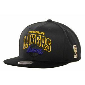 Los Angeles Lakers Mitchell and Ness NBA Black Out Snapback Cap