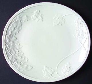 Pfaltzgraff Richmond Park Dinner Plate, Fine China Dinnerware   White,Embossed L