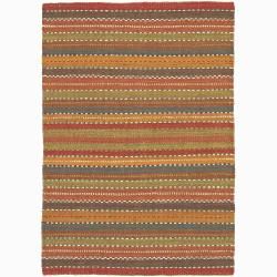 Hand woven Mandara Natural Living Jute Stripe Rug (36 X 56)