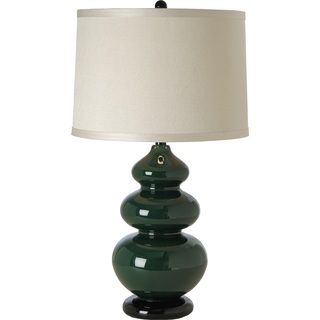 Diva 1 light Emerald Glass/ Ebony Lacquer Table Lamp