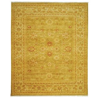 Safavieh Hand knotted Peshawar Vegetable Dye Olive/ Lemon Wool Rug (8 X 10)