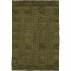 Hand woven Mandara Green Rug (36 X 56) (TanPattern GeometricTip We recommend the use of a  non skid pad to keep the rug in place on smooth surfaces. All rug sizes are approximate. Due to the difference of monitor colors, some rug colors may vary slightl