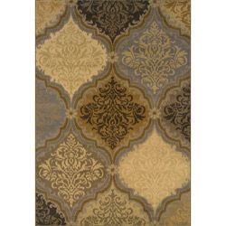 Grey And Gold Transitional Area Rug (5 X 76)