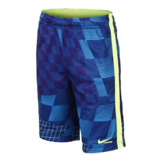 Nike Print Lacrosse Boys Shorts   Blue Hero