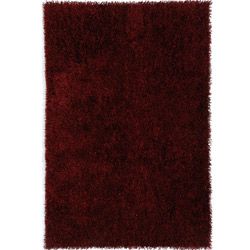 Hand tufted Red Shag Polyester Rug (36 X 56)