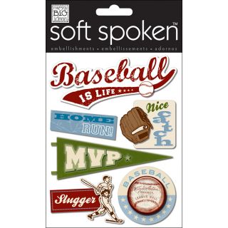 Soft Spoken Themed Baseball Nice Swing Embellishments