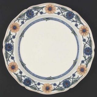 Wedgwood Rhodes Dinner Plate, Fine China Dinnerware   Blue&Yellow Flowers,Yellow