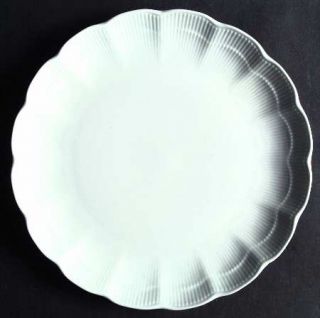 Kaiser Romantica All White Dinner Plate, Fine China Dinnerware   All White,Ribbe