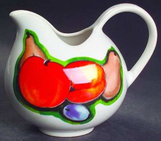 Misono Tuscany Creamer, Fine China Dinnerware   Sango, Fruit, Green Background