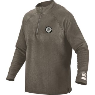 Ergodyne CORE Performance Work Wear Fleece 1/4 Zip Up   Gray, XL, Model# 6445