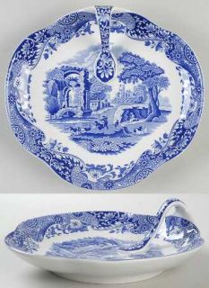 Spode Blue Italian (Camilla,Newer) Handled Tray, Fine China Dinnerware   Camilla