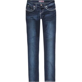 Contrast Stitch Girls Skinny Jeans Dark Wash In Sizes 16, 10, 7, 12, 14, 8