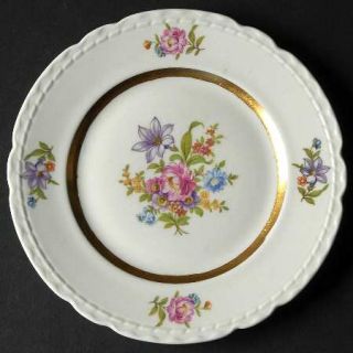Royal Jackson Victorian Bread & Butter Plate, Fine China Dinnerware   Floral, Go