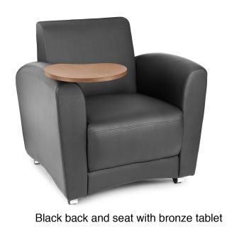 Ofm 821 Interplay Series Tablet Chair (Nickel back with black seat  bronze/tungsten tablet, Plum with taupe seat  bronze/tungsten tablet, Black back and seat  bronze/tungsten tablet, Taupe back and seat bronze/tungsten tabletMaterials Fabric, polyurethan