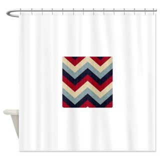  Monogram chevron red, white and blu Shower Curtain  Use code FREECART at Checkout