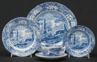 Spode Blue Italian (Camilla,Newer) 5 Piece Place Setting, Fine China Dinnerware