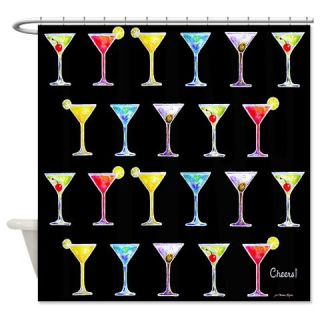  Black Martinis Shower Curtain  Use code FREECART at Checkout